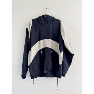 Helly Hansen Advance Hooded Windbreaker Jacket Navy Blue White Mens XL